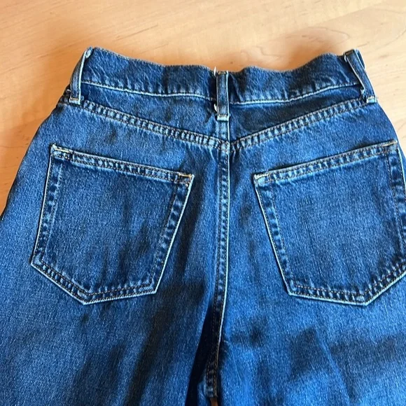 BUCK MASON Wide Leg Button Fly High Waisted Denim Deck Jean - Picture 4 of 10